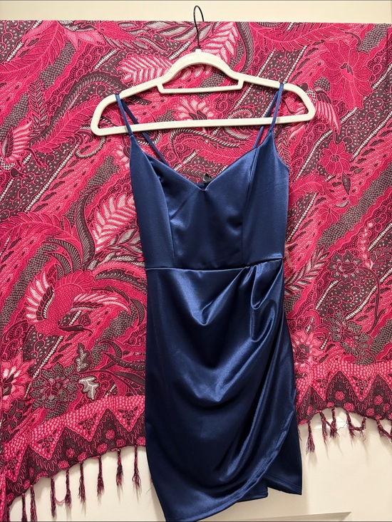 Windsor Dresses & Skirts - Windsor Navy Blue Satin Mini Dress